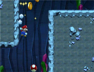 超级马里奥跑酷世界1-2踢踢墙壁！金币洞窟怎么拿满紫金币？