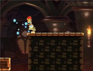 超级马里奥跑酷1-4在城堡里爬行前进怎么通关全紫币？